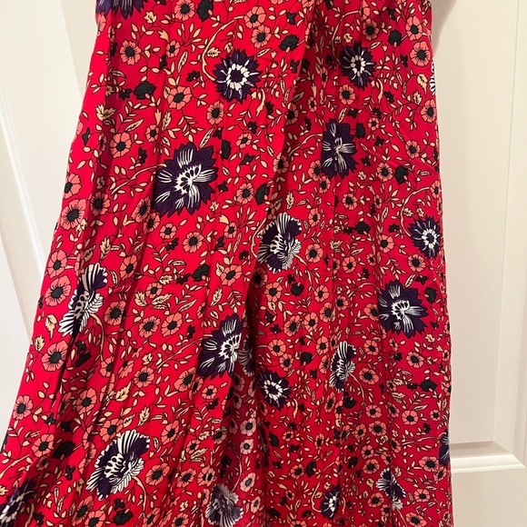 Zesica Wrap Style Boho Floral Red Dress NWT - Picture 7 of 10